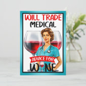 Niedlich Nostalgische Krankenschwester Pinup wird  Dankeskarte (Stehend Vorderseite)