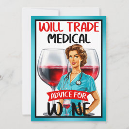 Niedlich Nostalgische Krankenschwester Pinup wird  Dankeskarte