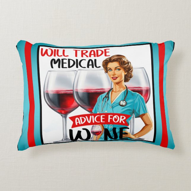 Niedlich Nostalgische Krankenschwester Pinup wird  Dekokissen (Vorderseite)