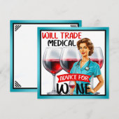 Niedlich Nostalgische Krankenschwester Pinup wird Feiertagskarte (Vorne/Hinten)