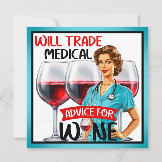 Niedlich Nostalgische Krankenschwester Pinup wird Feiertagskarte (Vorderseite)