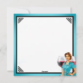 Niedlich Nostalgische Krankenschwester Pinup wird Feiertagskarte (Rückseite)