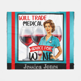 Niedlich Nostalgische Krankenschwester Pinup wird  Fleecedecke