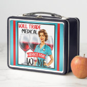 Niedlich Nostalgische Krankenschwester Pinup wird Metall Brotdose (Beispiel)