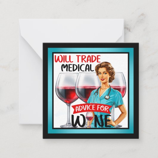 Niedlich Nostalgische Krankenschwester Pinup wird Mitteilungskarte (Vorderseite)