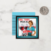 Niedlich Nostalgische Krankenschwester Pinup wird Mitteilungskarte (Vorderseite/Rückseite Beispiel)