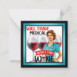 Niedlich Nostalgische Krankenschwester Pinup wird  Mitteilungskarte