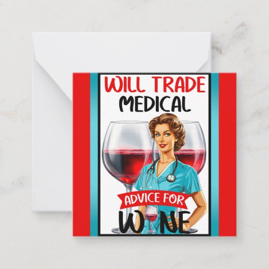 Niedlich Nostalgische Krankenschwester Pinup wird  Mitteilungskarte (Vorderseite)