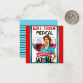 Niedlich Nostalgische Krankenschwester Pinup wird  Mitteilungskarte (Vorderseite/Rückseite Beispiel)