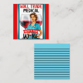 Niedlich Nostalgische Krankenschwester Pinup wird  Mitteilungskarte (Vorne/Hinten)