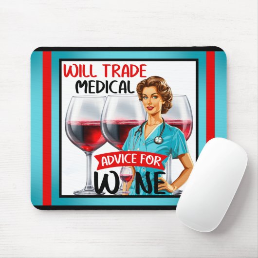 Niedlich Nostalgische Krankenschwester Pinup wird  Mousepad (Mit Mouse)