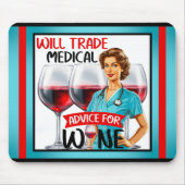 Niedlich Nostalgische Krankenschwester Pinup wird  Mousepad (Vorne)