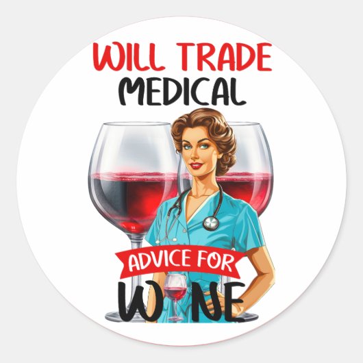 Niedlich Nostalgische Krankenschwester Pinup wird Runder Aufkleber (Vorderseite)