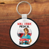 Niedlich Nostalgische Krankenschwester Pinup wird Schlüsselanhänger (Vorderseite)