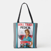 Niedlich Nostalgische Krankenschwester Pinup wird  Tasche (Rückseite)