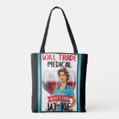 Niedlich Nostalgische Krankenschwester Pinup wird  Tasche (Rückseite)