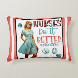 Niedlich Nostalgische Krankenschwestern Pinup Nurs Dekokissen