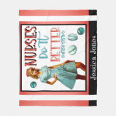 Niedlich Nostalgische Krankenschwestern Pinup Nurs Fleecedecke (Vorderseite)