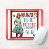 Niedlich Nostalgische Krankenschwestern Pinup Nurs Mousepad (Mit Mouse)