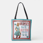 Niedlich Nostalgische Krankenschwestern Pinup Nurs Tasche (Rückseite)