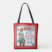 Niedlich Nostalgische Krankenschwestern Pinup Nurs Tasche (Rückseite)