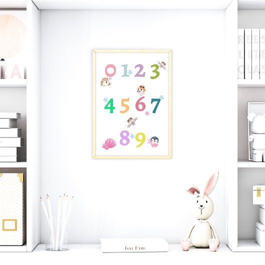 Niedlich Number Baby Kinderzimmer Poster | Bildung