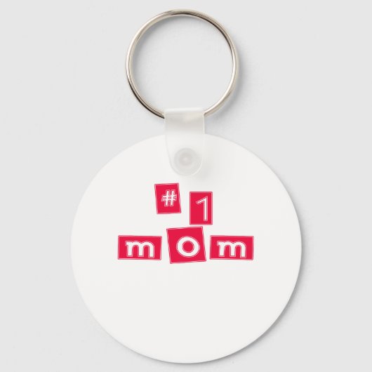 Niedlich, "Nummer 1 Mama" Schlüsselanhänger (Vorderseite)