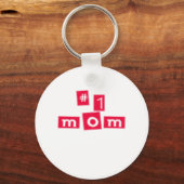 Niedlich, "Nummer 1 Mama" Schlüsselanhänger (Vorderseite)