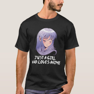 Niedlich nur ein Mädchen, das Anime japanischen An T-Shirt