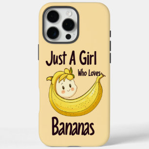 Niedlich nur ein Mädchen, das Bananen Lieben Obst iPhone 16 Pro Max Hülle