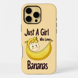Niedlich nur ein Mädchen, das Bananen Lieben Obst iPhone 16 Pro Max Hülle
