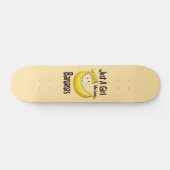 Niedlich nur ein Mädchen, das Bananen Lieben Obst Skateboard (Horizontal)