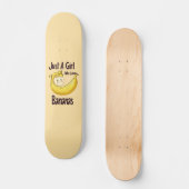 Niedlich nur ein Mädchen, das Bananen Lieben Obst Skateboard (Vorderseite)