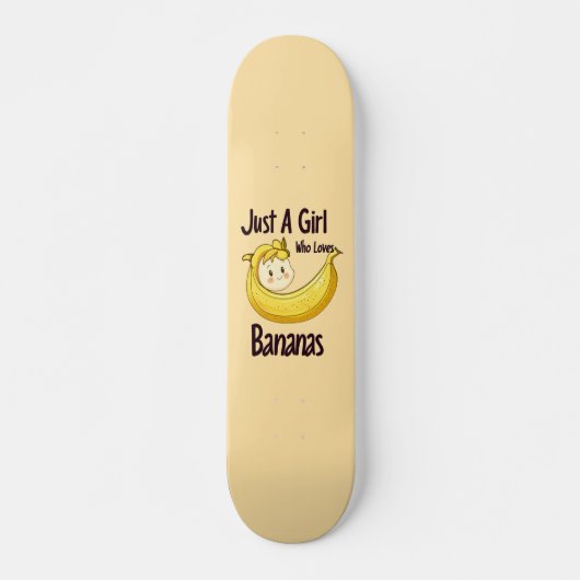 Niedlich nur ein Mädchen, das Bananen Lieben Obst Skateboard (Vorne)
