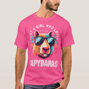 Niedlich nur ein Mädchen, das Capybaras Funny Capy T-Shirt