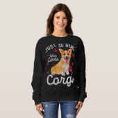 Niedlich nur ein Mädchen, das Corgi Liebe Hund Lov Sweatshirt (Vorne ganz)