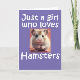 Niedlich nur ein Mädchen, das Hamsters Hammie Lieb Karte