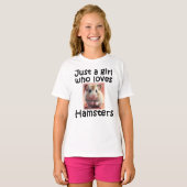Niedlich nur ein Mädchen, das Hamsters Hammie Lieb T-Shirt (Vorne ganz)