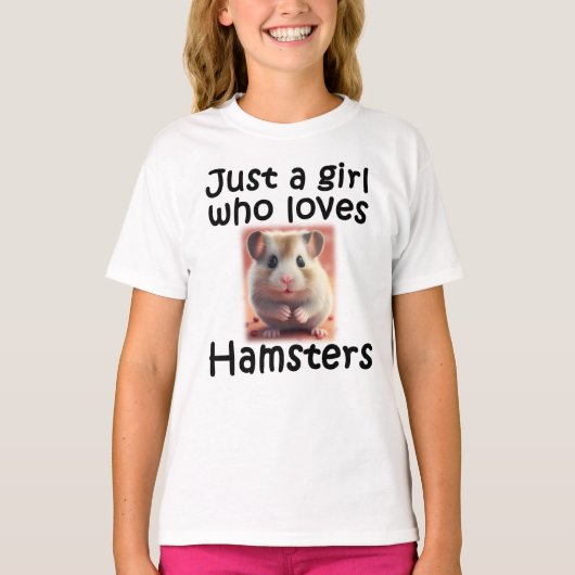 Niedlich nur ein Mädchen, das Hamsters Hammie Lieb T-Shirt (Vorderseite)