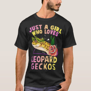 Niedlich nur ein Mädchen, das Leopard Geckos Lizar T-Shirt