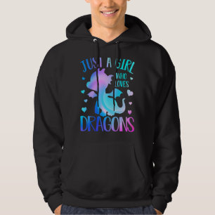 Niedlich nur ein Mädchen, das Lieben Dragons Paste Hoodie