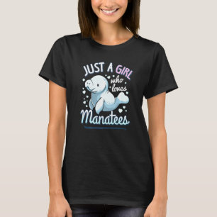 Niedlich nur ein Mädchen, das Lieben Manatee sehen T-Shirt