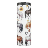 Niedlich nur ein Mädchen, das Pferde Liebe Thermosbecher (Rückseite)