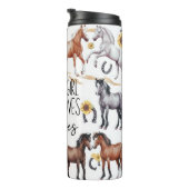 Niedlich nur ein Mädchen, das Pferde Liebe Thermosbecher (Nach rechts gedreht)