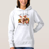 Niedlich nur ein Mädchen, das Schweine Liebe Hoodie (Vorderseite)