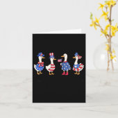 Niedlich nur eine Alberne Gans 4. Juli Goose Patri Karte (Gelbe Blume)