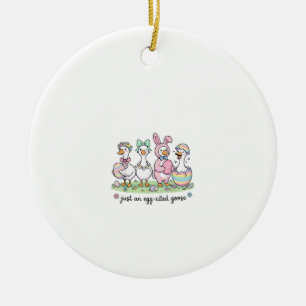 Niedlich nur eine aufgeregte Gans Ostertag Mädchen Keramik Ornament