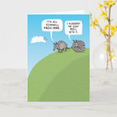 Niedlich nur mit Armadillos Geburtstag Roll Karte (Gelbe Blume)