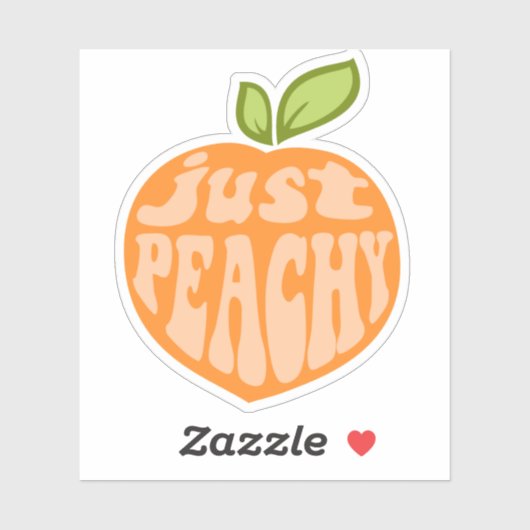 Niedlich nur Peachy Peach Custom Cut Vinyl Sticker (Blatt)