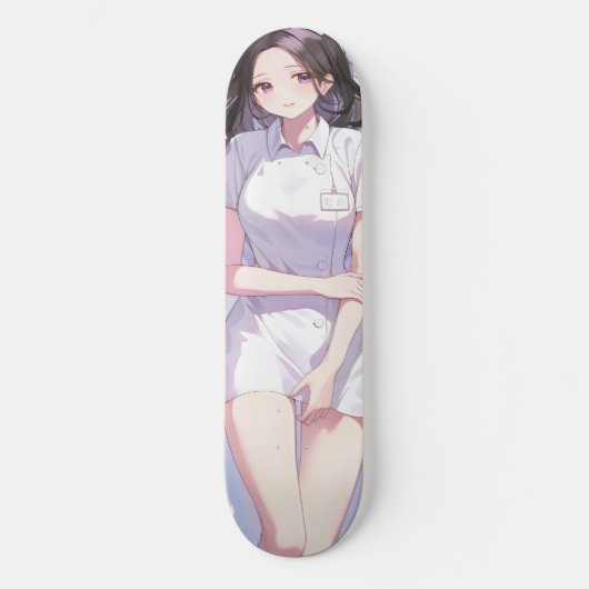 Niedlich Nurse Anime Skateboard (Vorderseite)